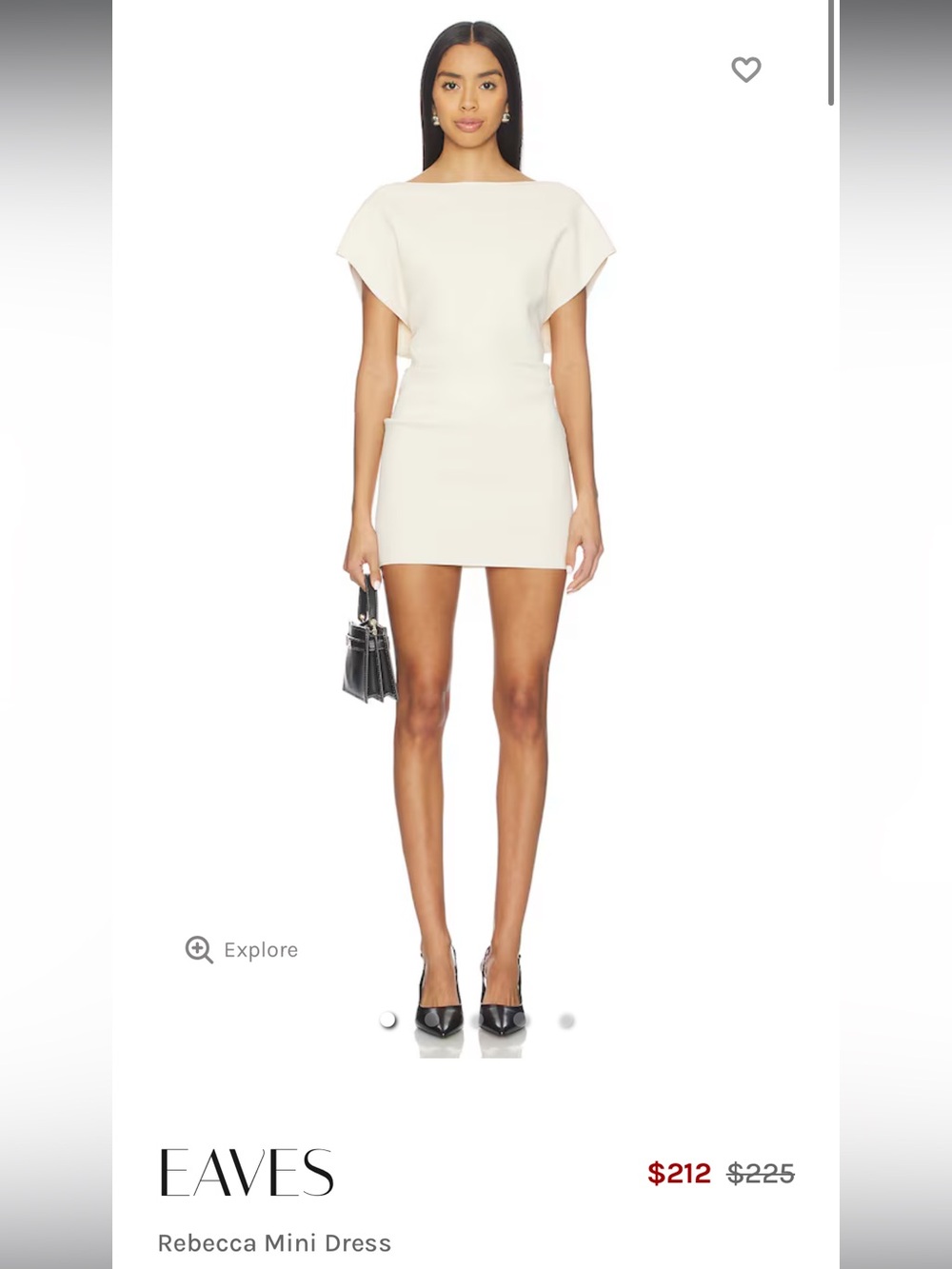 Eaves Rebecca Mini Dress in Cream